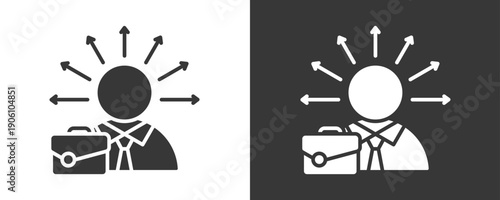 Career Choice Icon Set Vector Collection Isolated In Black And White