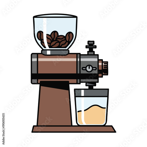 Freshly Ground Coffee Beans Being Brewed in a Classic Coffee Maker