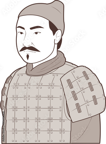 昔の中国の男性兵士っぽい人