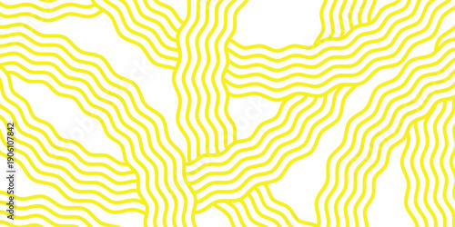Pasta background, spaghetti abstract geometric pattern. Macaroni yellow poster. Wavy abstract pattern. Pasta vector illustration