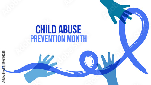 Child Abuse Prevention Month April Awareness Safe. For campaigns, posters, social media, and educational websites. Vector illustration.
