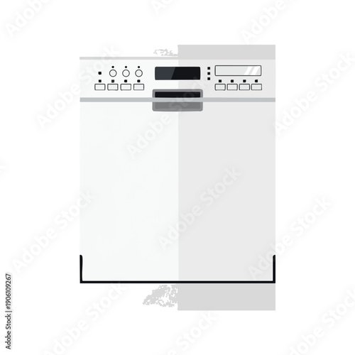 Modern Laundry Room with Washing Machine and Dryer in a Bright Kitchen Setting