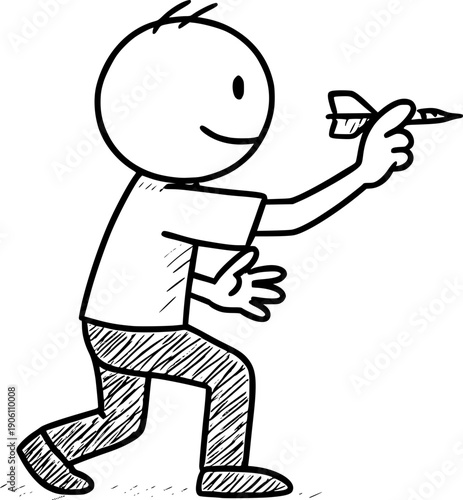 Ludzik doodle - dart