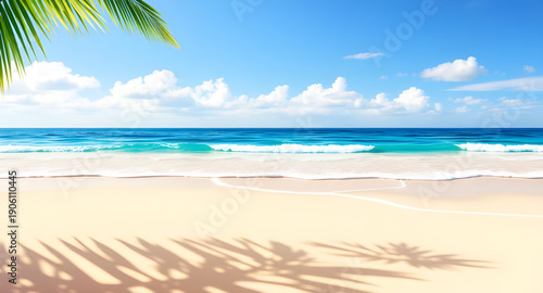 tropical, beach, sea, ocean, shore, sand, island, paradise, summer, vacation, travel, tourism, holiday, seaside, coastline, palm, palms, coconut, trees, sky, blue, water, turquoise, waves, sunshine, s