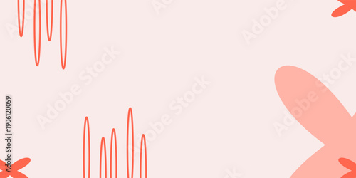 Memphis frame in pink and green abstract colorful doodle memphis drawings