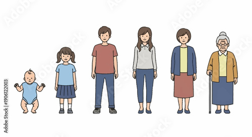 Diverse group of people representing different ages and life stages.
