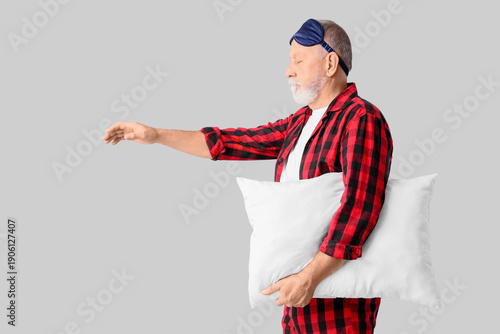 Senior male sleepwalker in ...