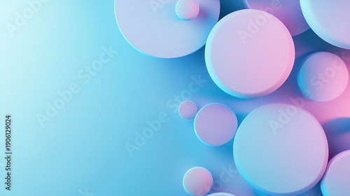 Wallpaper Mural Abstract circles in pastel colors Torontodigital.ca