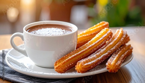 Churros with Thick Hot Chocolate