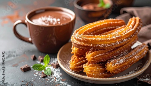 Churros with Thick Hot Chocolate