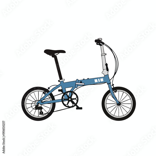Compact Folding Bicycle Illustration