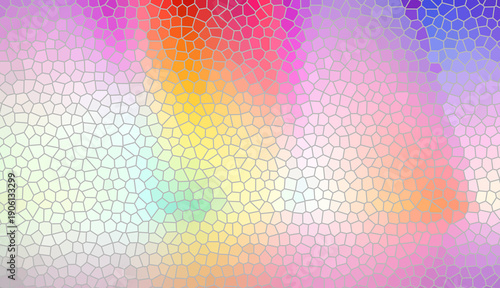 Obraz na plátně Abstract Colorful Mosaic Background with Vibrant Geometric Glass Tiles and Gradi