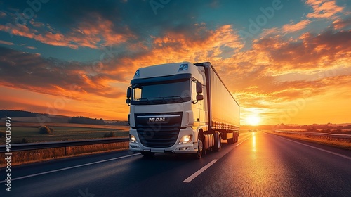truck on the highway