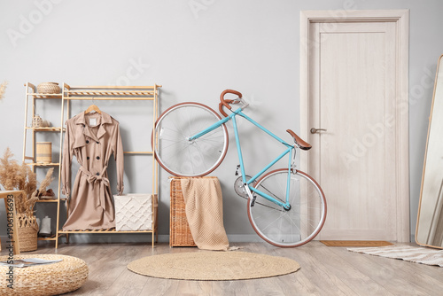 Interior of light room with...