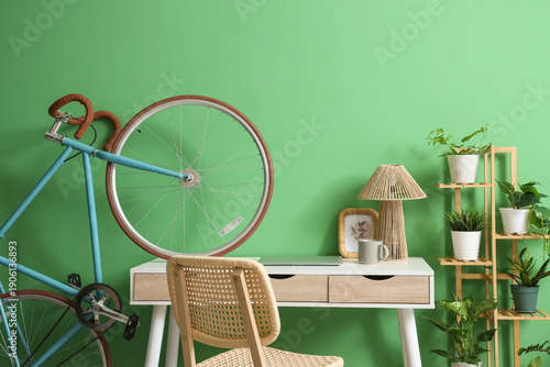 Interior of office with wor...