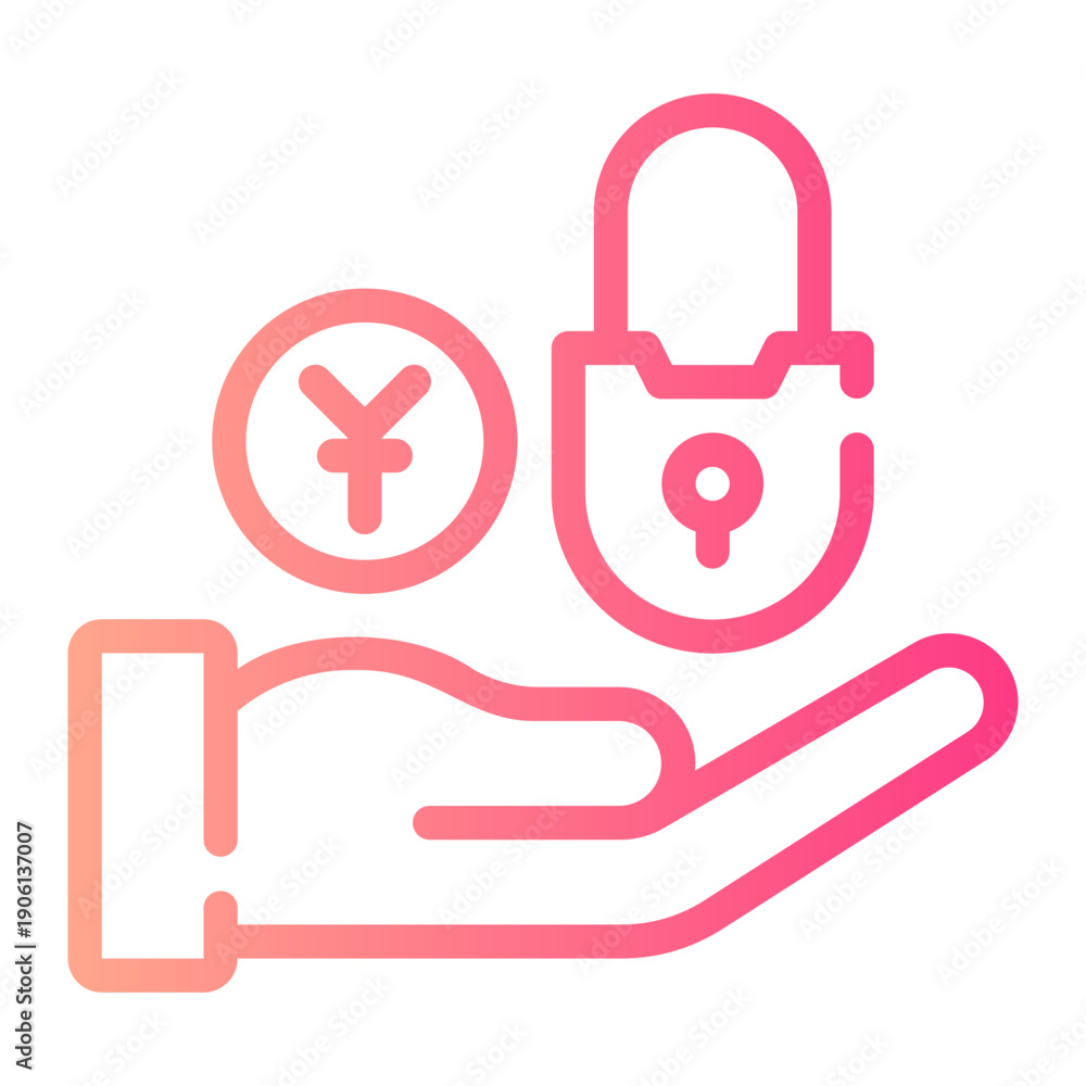 Obraz premium yuan gradient icon