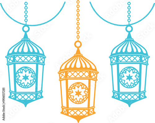 Islamic Ramadan Lantern Ornament Set