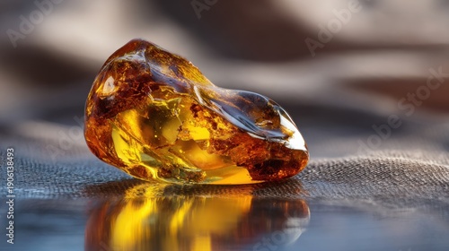 Wallpaper Mural Amber gemstone on fabric Torontodigital.ca