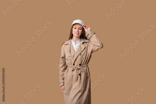 Beautiful young woman in st...