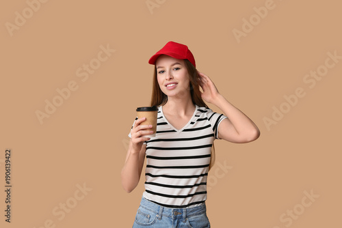 Beautiful young woman in st...