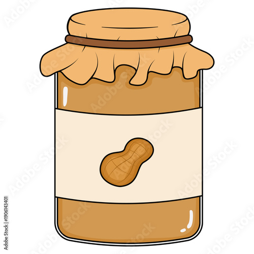 peanut butter in glass jar