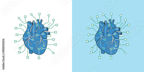 Hearts Representing Technology