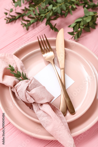 Stylish table setting with ...