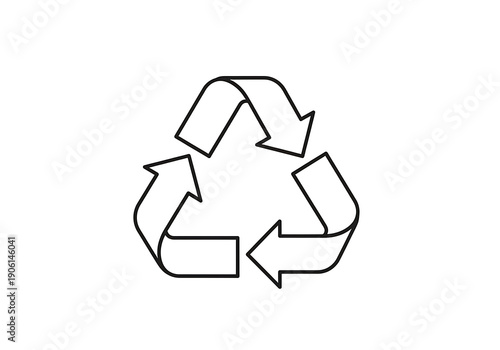 Recycle Symbol: A minimalistic depiction of the iconic recycle symbol, emphasizing environmental awareness and the commitment to sustainable practices.