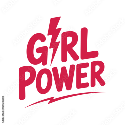 Empowering Girl Power Symbol Red