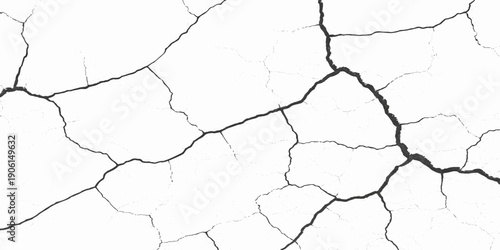 Cracked earth map with dry soil and ground texture