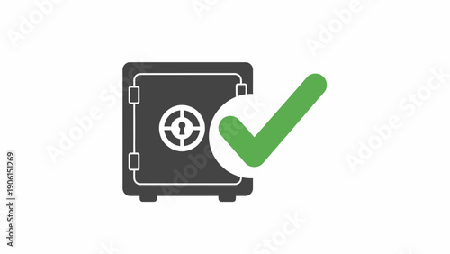 Εκτύπωση καμβά Secure Safe Deposit Box Checked.