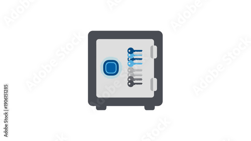 Canvas Print Safe with Combination Lock and Keys.