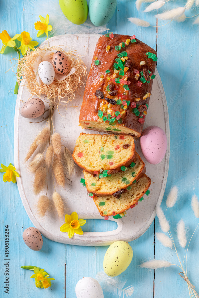 Obraz premium Polish Fruitcake for Easter as delicious Easter cake.