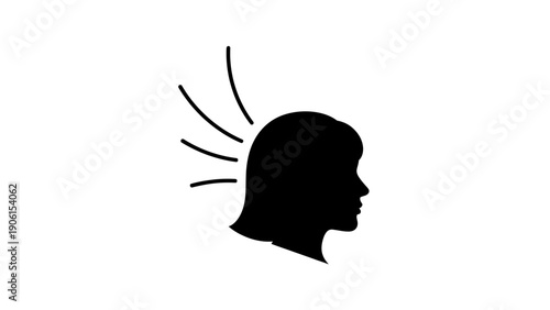 Black silhouette of a human head.