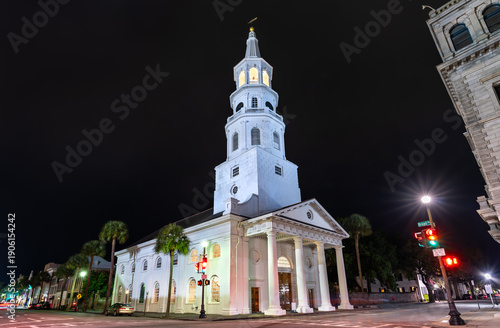 Fotografie St Michaels Church in Charleston, South Carolina, USA