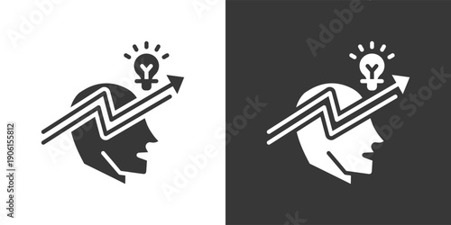 Leadership Icon Set In Black And White Glyph Vector Illustration