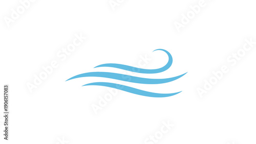 Foto Blue Waves Abstract Design Element.