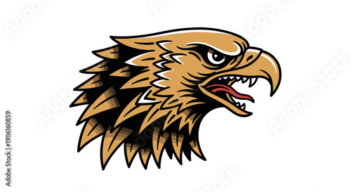 Eagle Head Logo Illustration Design.
