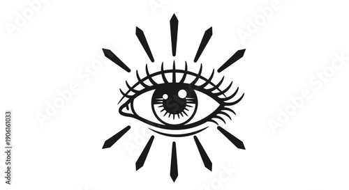 Illustration of a Human Eye Symbol.