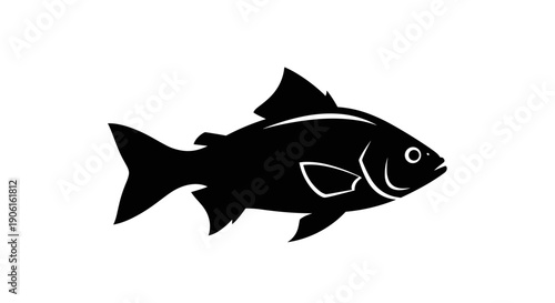 Simple Black Silhouette of a Fish 1.
