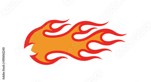 Stylized Flame Icon with Orange and Red.