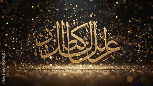 Arabic Calligraphy Eid Al Fitr Celebration.