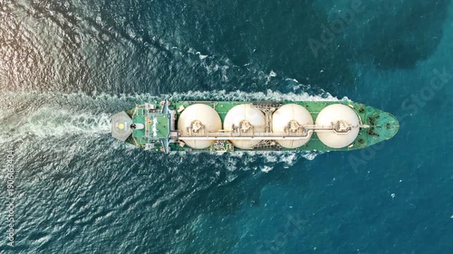 Wallpaper Mural LNG tanker ship sailing in the open ocean. Liquefied Natural Gas carrier vessel with white spherical tanks transporting energy fuel. freight transportation shipping Global gas supply logistics.	
 Torontodigital.ca