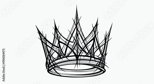 Royal crown heraldic jewelry sketch art