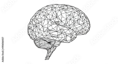 Human brain neural network medical illustration