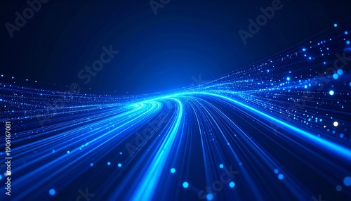 Blue Speed Light Trails