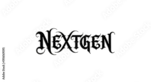 Next generation concept with elegant calligraphy text