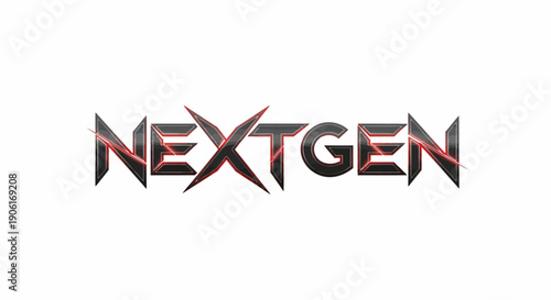 Nextgen logo with modern red and black futuristic design