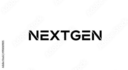 Modern nextgen logo on clean white background