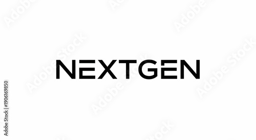 Modern nextgen logo on clean background for tech branding